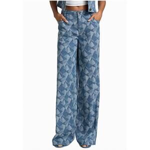 NEW RAMY BROOK leo pant in geo denim